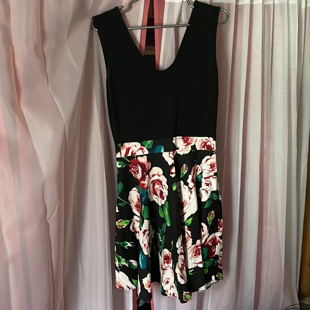 Black with roses